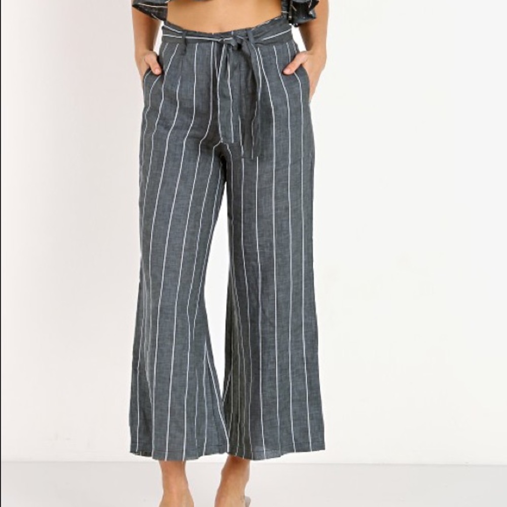 NWT Faithfull The Brand Gray Strip Pant